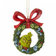 The Grinch Peeking Through Wreath Hanging Ornament By Jim Shore