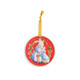 Peter Rabbit Ceramic Hanging Ornaments (Set of 4) - Mrs Rabbit & Peter with his Christmas stocking.