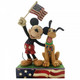 Disney Traditions A Banner Day - Mickey & Pluto Patriotic Figurine 6005975