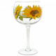 Gin glass with a sunflower design