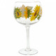 Gin glass with a sunflower design