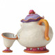 Disney Traditions Mrs Potts the teapot from Beauty and the Beast with attached Chip, the cup and her son in the story. Figurine