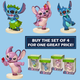 Set of 4 Disney Stitch and Angel Mini Figurines