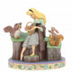 Disney Traditions Sleeping Beauty on a log with forest animals figurine