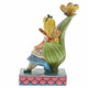 Disney Traditions Alice from Alice in wonderland sits on a leaf chair surrounded by butterflies Figurine