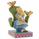 Disney Traditions Alice from Alice in wonderland sits on a leaf chair surrounded by butterflies Figurine