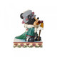 Disney Traditions Mickey and Minnie dressed in Victorian holiday outfits, Minnie holds a present Figurine