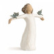 Willow Tree Happiness Figurine showing a woman with bluebirds on her outstretched arms