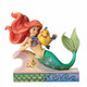 Disney Traditions Ariel (Little Mermaid) swimming with Flounder figurine