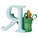 "R" Peter Rabbit in Watering Can Beatrix Potter Alphabet Letter