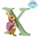 Beatrix potter freestanding alphabet letter "X" - Old Mr. Benjamin Bunny figurine