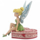Disney Traditions Tinker Bell the fairy from Peter Pan sits on a heart-shaped box figurine