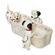 Disney Traditions Lucky and siblings are hunting for a treat or maybe somewhere to hide it in this bone-shaped dish figurine