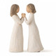 Willow Tree Sisters by Heart Figurine showing two sisters holding hands