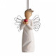 Willow Tree You're The Best Angel Hanging Ornament Christmas Decoration showing an angel holding a red apple