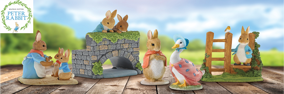 Peter Rabbit & Flopsy Figurine - Beatrix Potter Shop