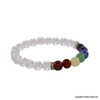 Chakra Stones Beads Bracelet with Natural Crystal Quartz Beads Chakra Stones Beads Bracelet with Natural Crystal Quartz Beads