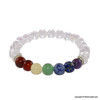Chakra Stones Beads Bracelet with Natural Crystal Quartz Beads Chakra Stones Beads Bracelet with Natural Crystal Quartz Beads