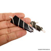 Black Tourmaline 1 3/4 inch wire wrap pendant