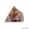 Rose Quartz, Amethyst and Crystal Orgonite Pyramid - 50 mm