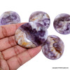 Chevron Amethyst Palm worry stone - 2 -inch in length