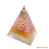 Circle of Life Rose Quartz Orgonite Pyramid - 60 mm