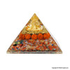 Chakra Orgonite Pyramid with Rudraksha and Shree yantra