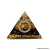 Tiger Eye & Black Tourmaline orgonite Pyramid with Eye of Horus