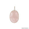 Rose Quartz Oval Shape Pendant - 1 1/2 inch
