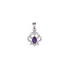 Sterling Silver Floral Gemstone pendant