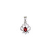 Sterling Silver Floral Gemstone pendant