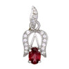 Sterling Silver horse-shoe Gemstone pendant