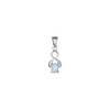 XO sterling silver gemstone pendant