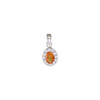 Brandy Citrine Pave setting gemstone pendant