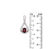 Gemstone Drop pendant with CZ 8 X 6