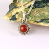 Red Carnelian handmade sterling silver pendant