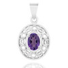 Sterling Silver Oval Filigree gemstone pendant Sterling Silver Oval Filigree gemstone pendant