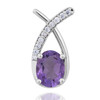 Sterling Silver Loop Gemstone pendant