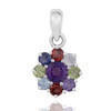 Sterling Silver Flower motif semi-precious gemstone pendant Sterling Silver Flower motif semi-precious gemstone pendant