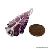 Halo Amethyst Arrowhead wire wrap pendant - Tree of life design Halo Amethyst Arrowhead wire wrap pendant - Tree of life design
