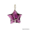 Halo Amethyst Star shape wire wrap pendant - Tree of life design