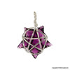 Halo Amethyst Star shape wire wrap pendant - Star design