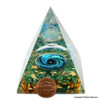 Jade Quartz & Clear Quartz Orgonite Cosmic Pyramid - 3 inch