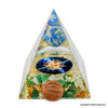 Jade Quartz, Moonstone & Lapis Lazuli Orgonite Cosmic Pyramid - 3 inch Jade Quartz, Moonstone & Lapis Lazuli Orgonite Cosmic Pyramid - 3 inch