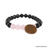 Rose Quartz & Obsidian Beads Bracelets - 8 mm Rose Quartz & Obsidian Beads Bracelets - 8 mm