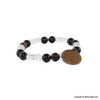 Crystal Quartz and Obsidian Beads Bracelets - 8 mm