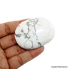 Howlite Oval shape worry stone - 2 inch