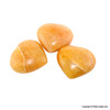Yellow Aventurine Heart shape worry stone - 2 inch