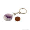 Amethyst Disc Key chain - 1-inch