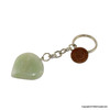 Jade Quartz Heart Key Chain - 1-inch